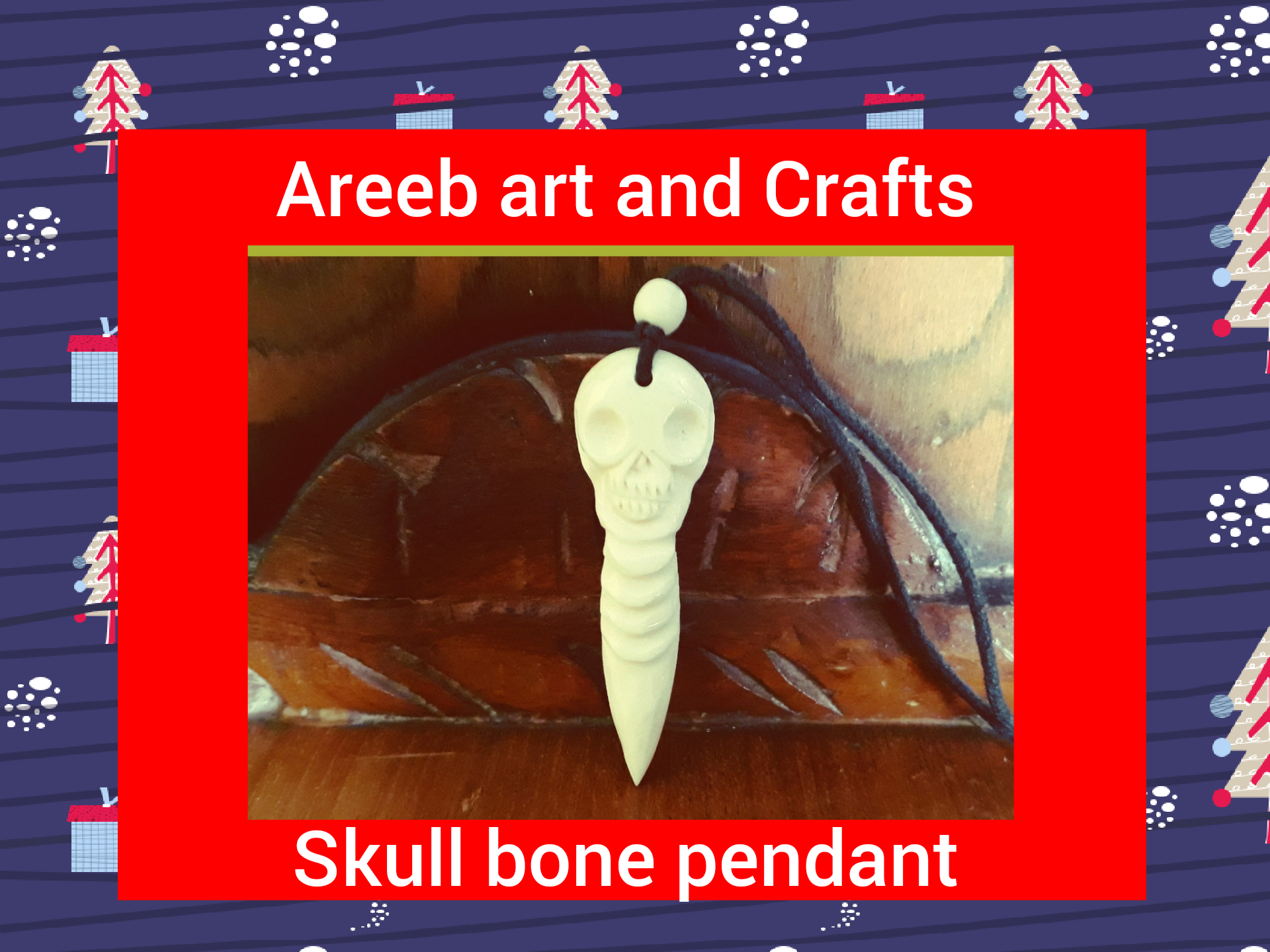 Bone sukll pendant 